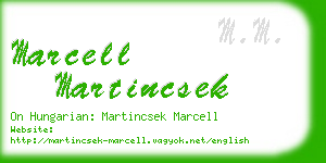 marcell martincsek business card